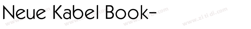 Neue Kabel Book字体转换